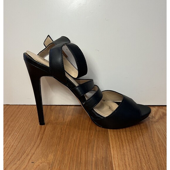 Pierre Dumas Shoes Womens Size 8 Black Strappy High Heel Sandals Sexy Dressy - Picture 5 of 9